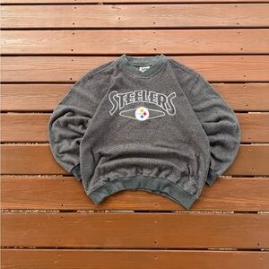 Vintage Lee Sport Pittsburgh Steelers NFL Fleece Crew Neck Sweatshirt Size M